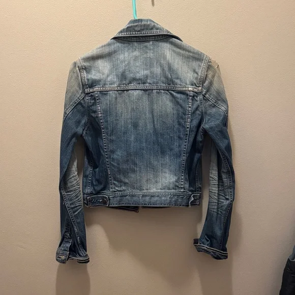 Hollister Women's Light Blue Jean Jacket - Picture 3 of 3